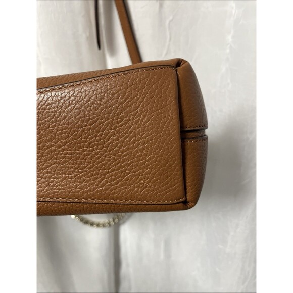 Kate Spade New York Brown Zippy Pebbled Leather Covertible Crossbody Handbag - Picture 6 of 9